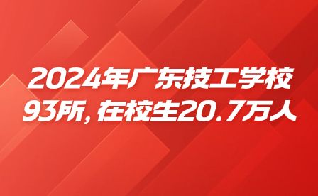 2024年廣東技工學(xué)校93所，在校生20.7萬(wàn)人