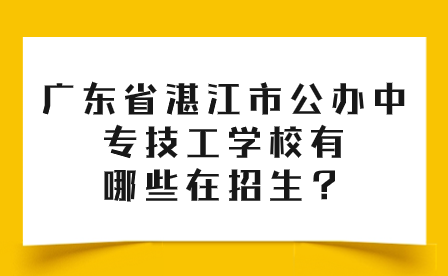 廣東省湛江市公辦中專(zhuān)技工學(xué)校有哪些在招生？