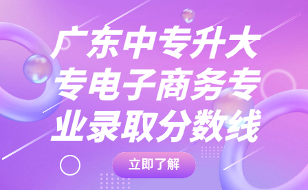 廣東中專升大專電子商務(wù)專業(yè)錄取分?jǐn)?shù)線