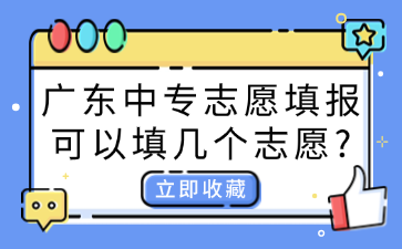 廣東中專志愿填報(bào)可以填幾個(gè)志愿?