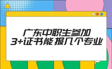 廣東中職生參加3+證書能報(bào)幾個(gè)專業(yè)