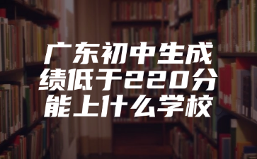 廣東初中生成績(jī)低于220分能上什么學(xué)校